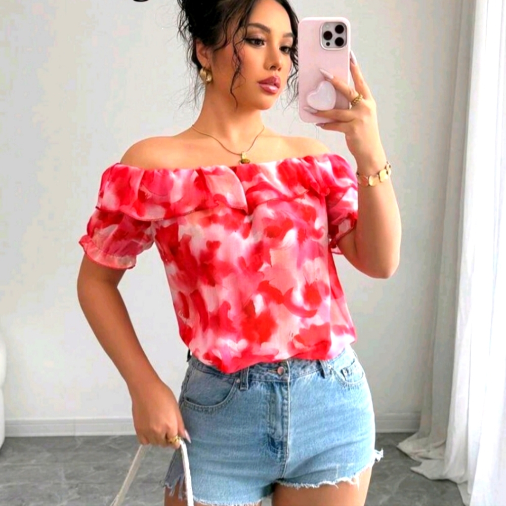 Ready for Summer off the shoulder sheer top